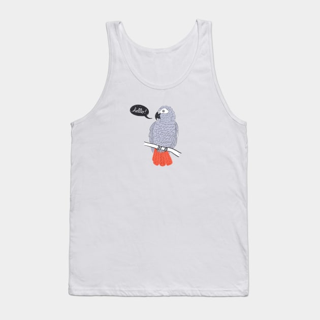 African Grey Tank Top by IllustratedActivist